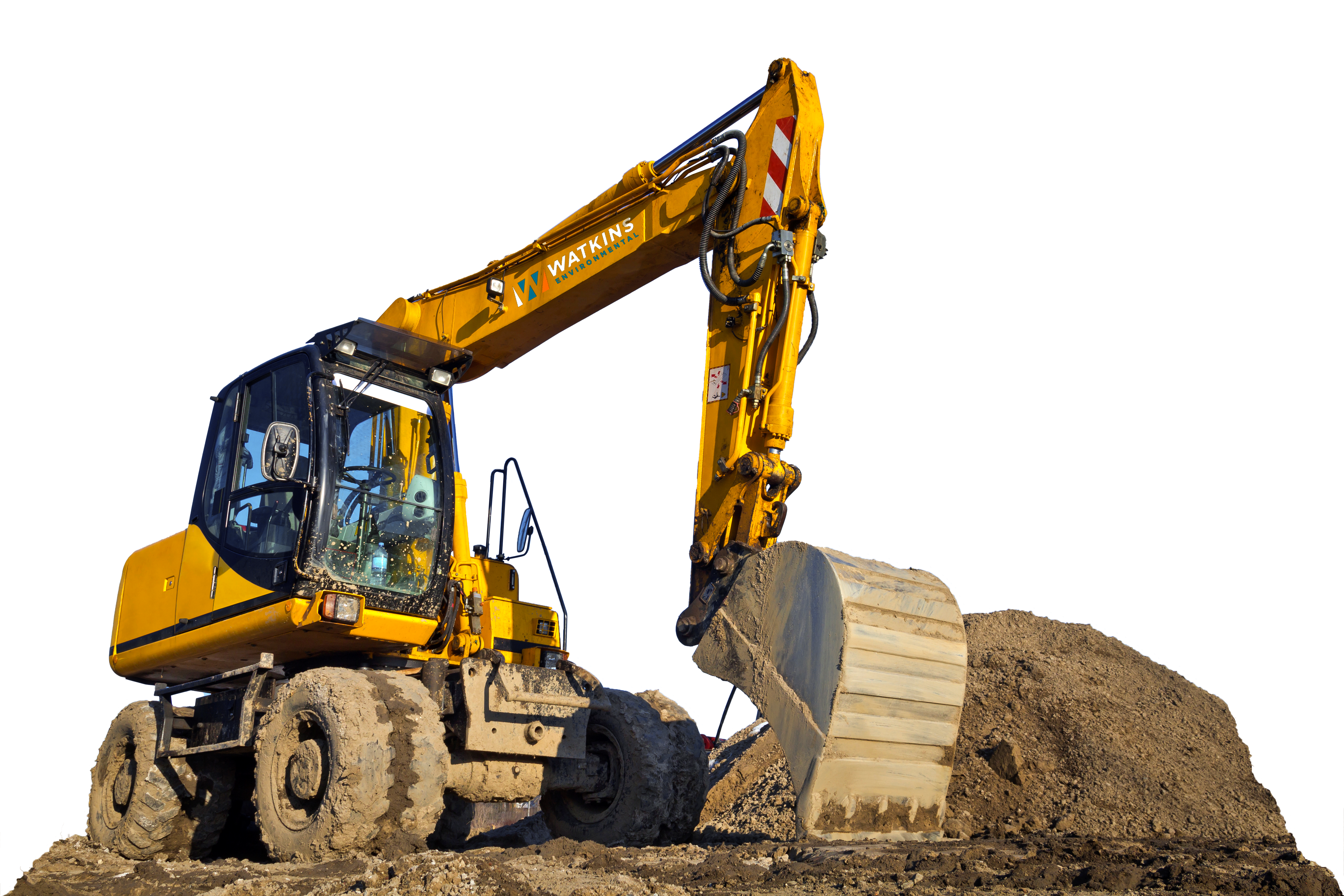 tractor digging up dirt